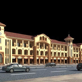 欧式 商业楼 西班牙商业