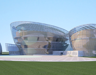 现代个性体育馆建筑
