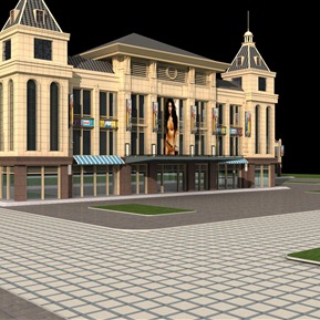 欧式 商业楼 商业会所酒店