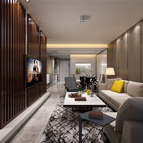 现代 客餐厅 精装房客餐厅