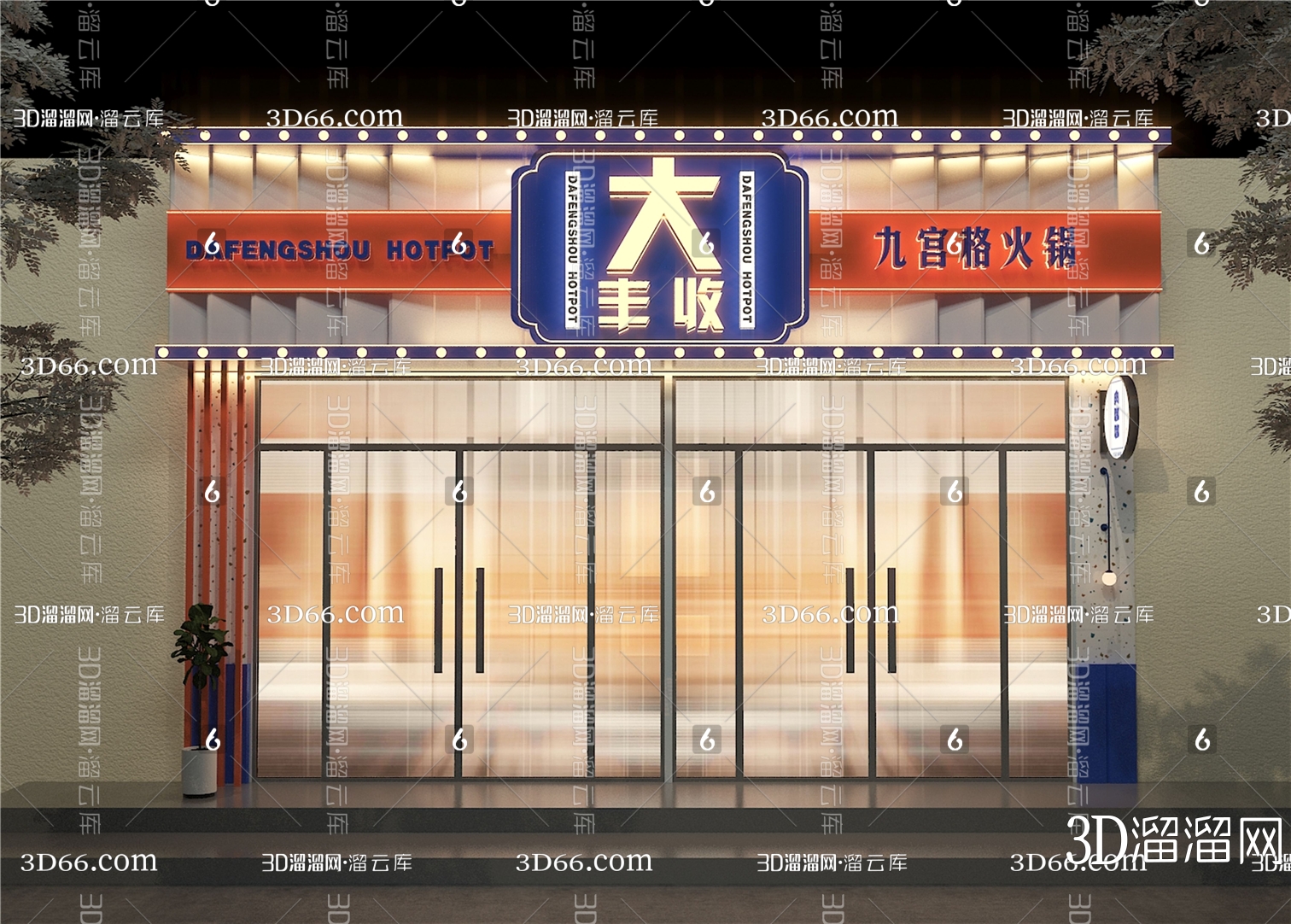 【门头3D模型下载】-门头3D模型素材下载_3D溜溜网-花瓣网