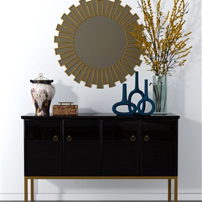 新中式 边柜 装饰柜边柜装饰品装饰画组合