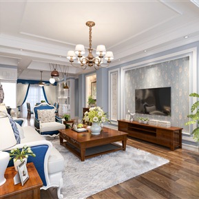 美式 客厅 客厅餐厅