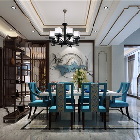 新中式 餐厅 客餐厅