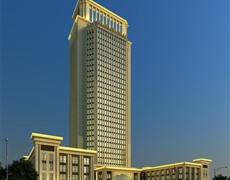 现代多层酒店建筑