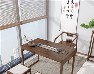 新中式木茶桌椅