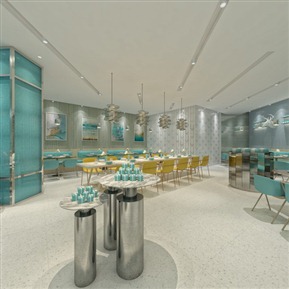 现代 餐厅 蓝酸菜鱼餐饮店