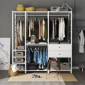 现代 衣柜 衣柜衣服鞋子组合