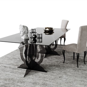 简欧 餐桌椅组合 意式餐桌椅