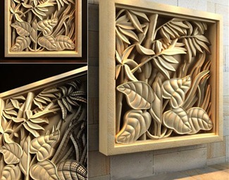 简欧浮雕3d模型