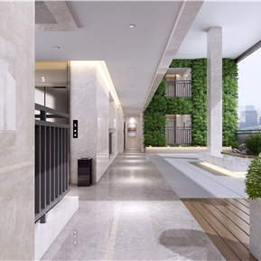 现代 过道 小区楼过道走廊
