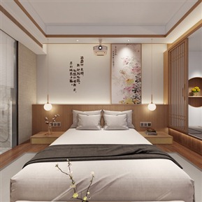 日式 客房 酒店单人房全景