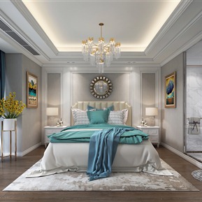 简欧 卧室 主卧室