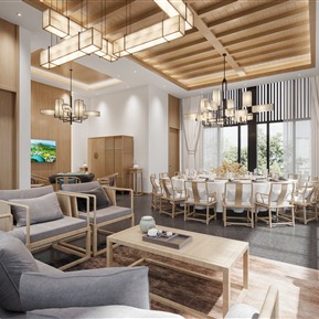 新中式 包间 餐厅包间