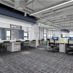 现代 公共办公区 公共办公室休息区茶水间