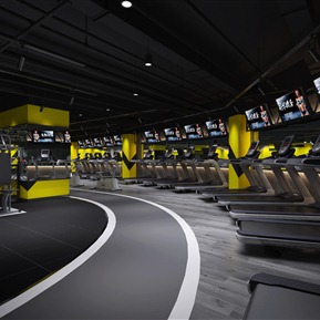 工业LOFT 健身房 健身器械 拳击台 跑步机