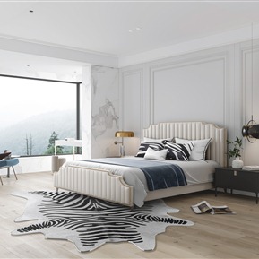 轻奢 背景双人床