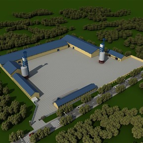 现代 厂房 厂区仓储场