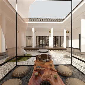 新中式 庭院 茶室庭院