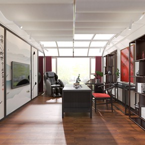 新中式 办公室 博古架 茶室 摆件 装饰品