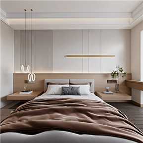 现代 卧室 主卧全景