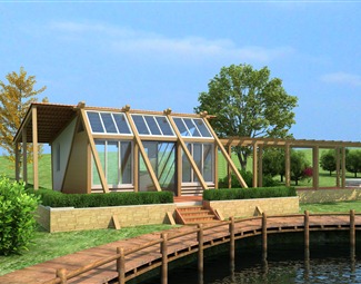 现代室外休息平台