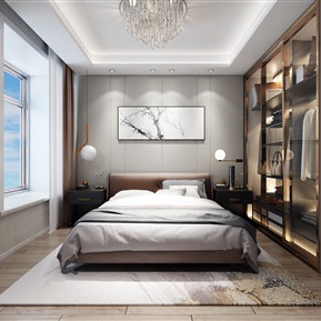 现代 卧室 主卧 儿童房