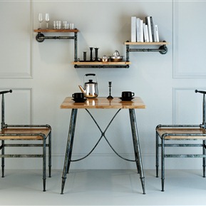 工业LOFT 桌椅组合 餐桌椅子装饰品组合