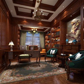 美式 书房