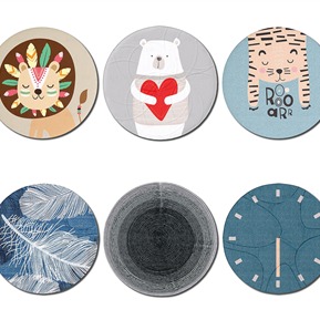 北欧 圆形地毯 卡通动漫圆形地毯