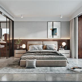 现代 卧室 卧室衣帽间