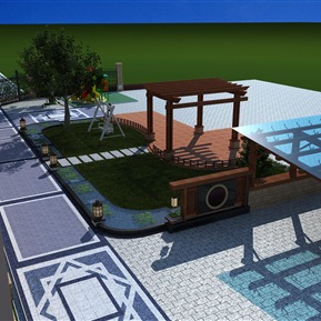 欧式 公园 院内景观