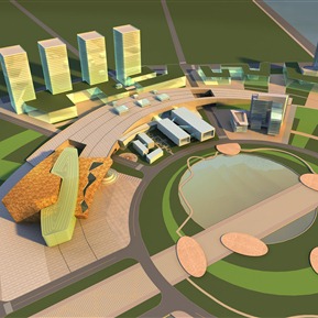 现代 鸟瞰图 文化中心博物馆