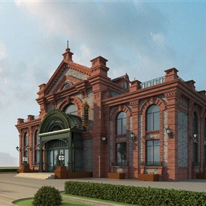 欧式 餐厅建筑 俄式俄罗斯就台餐厅