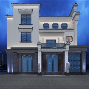 中式 门头 徽派门头