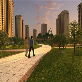 现代 住宅区 景观住宅