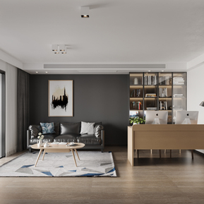 现代 客餐厅 客厅餐厅