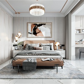 轻奢 卧室 主卧室