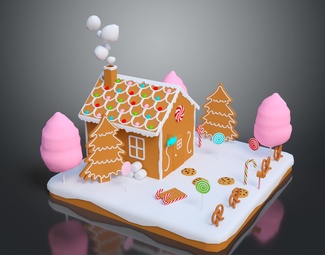 现代 卡通建筑 卡通木屋 卡通房屋 卡通木房 卡通小木屋