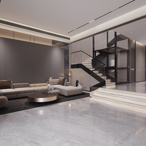 现代 客餐厅 别墅客厅