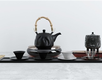 新中式茶壶摆件