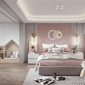 现代 儿童房 女孩房