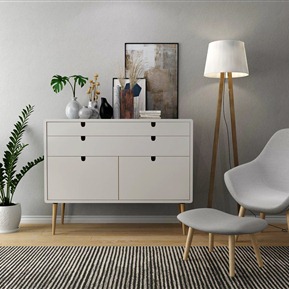 北欧 边柜 装饰柜装饰品休闲椅组合