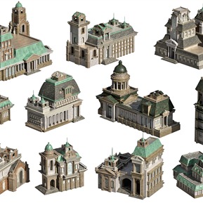 欧式 城堡 古建筑楼房