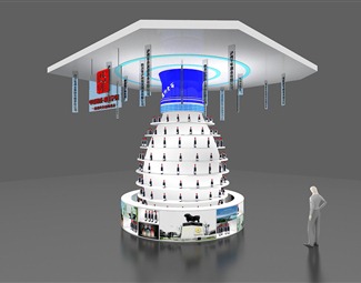 现代 展示柜 泸州老窖酒瓶