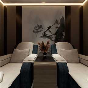 现代 足浴房 二人位足浴带卫生间