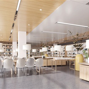 现代 图书馆 学校图书馆阅览室