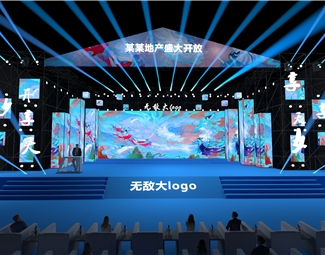 现代学校户外小舞台