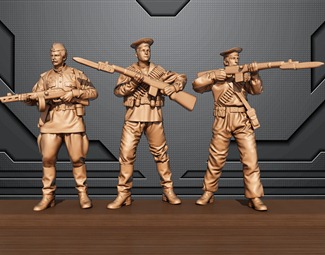 现代军人雕塑