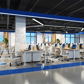 工业LOFT 公共办公区 员工区